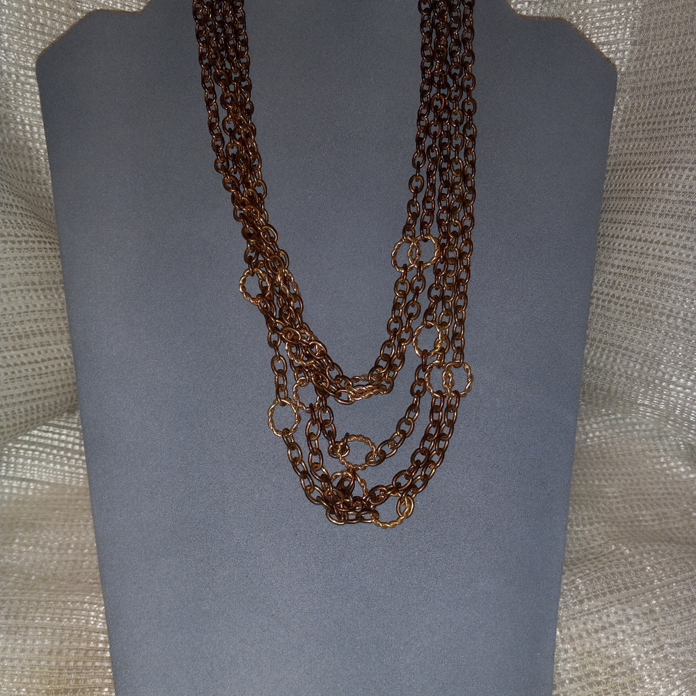 Rose gold tone necklace